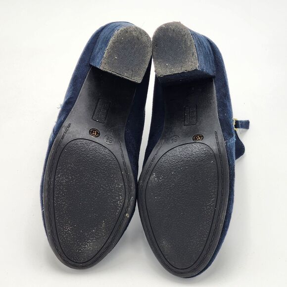 A.N.A. Blue Faux Suede Ankle Booties Size 8.5 - Picture 7 of 9